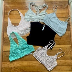 Bundle of 6 Bras: FP, Aerie, Calvin Klein, UO